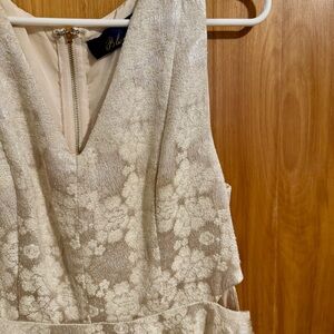 Elegant Cream Floral Dress